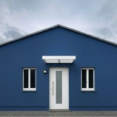 Aluminium Vordach | Glas matt | 1600 x 950 mm