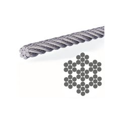 V4A-Litzenseil D= 5 mm Auf Spule 25 m