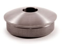 VA-Endkappe oval für Rohr 33,7 x 2 mm