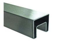 V2A-Glasleistenrohr 40x40x1,5mm