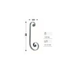 C Element 100x260mm. 12 x 6 mm.