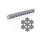 V4A-Litzenseil D = 4 mm. Auf Spule 25 m