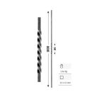 Zwischenstab 12x12-1000mm glatt