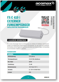 Montageanleitung FX-E 410 i externer Funkempfänger