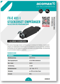 Montageanleitung FX-E 411 i Steckerset Empfänger 