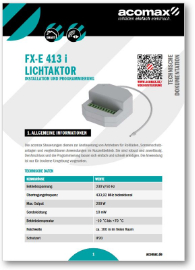 Montageanleitung FX-E 413 i Lichtaktor 