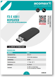 Montageanleitung FX-E 450 i Repeater