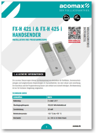 Montageanleitung FX-H 421 i & FX-H 425 i Handsender 