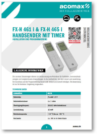 Montageanleitung RX-S Rollladen Markisenschalter RX-R Rahmen und Zubehör 