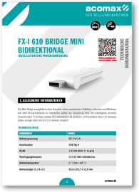 Montageanleitung FX-I 610 Bridge Mini bidirektional