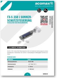Montageanleitung FX-S 350 i Sonnenschutzsteuerung