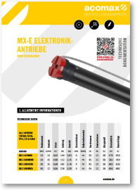 Montageanleitung Elektronikantriebe MX-E 