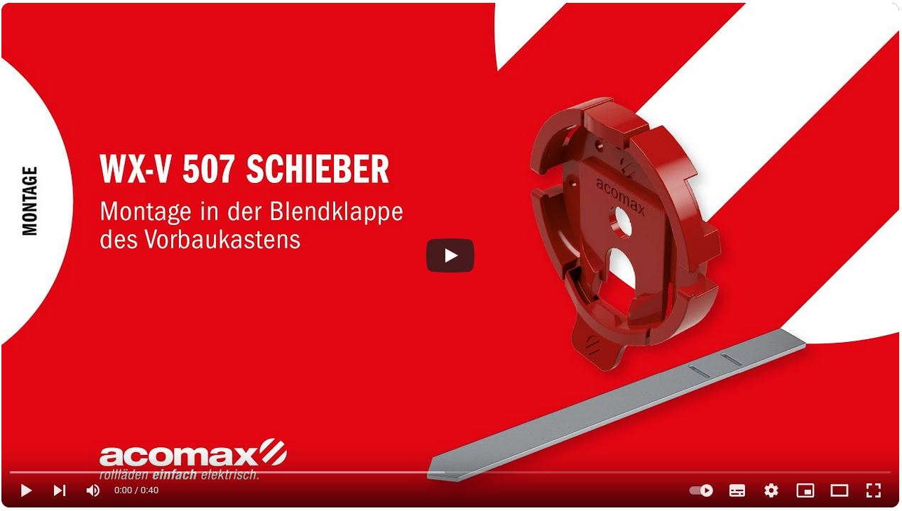 Montageanleitung Klick Set WX-V 507 Schieber