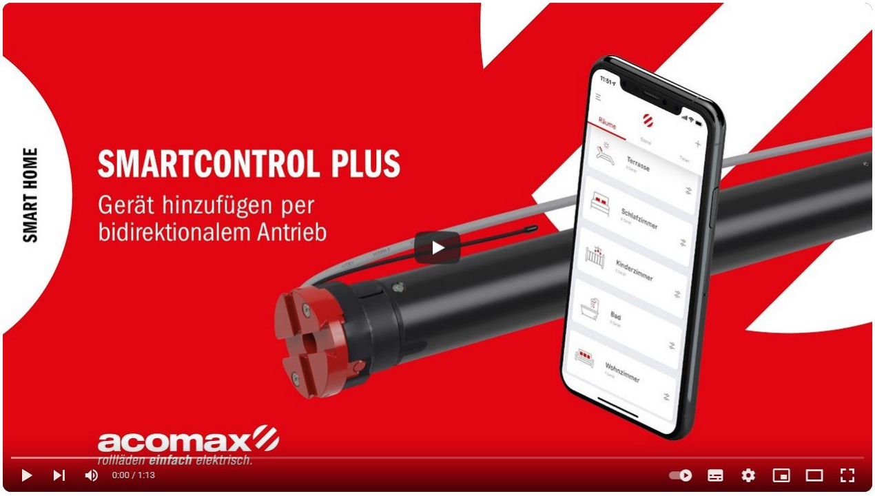 SmartControl Gerät hinzufügen per bidirektionalem Antrieb