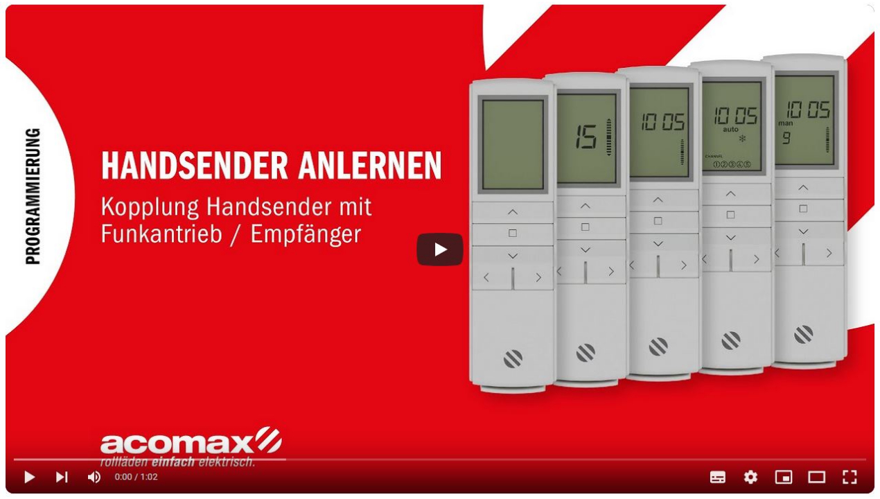Handsender anlernen
