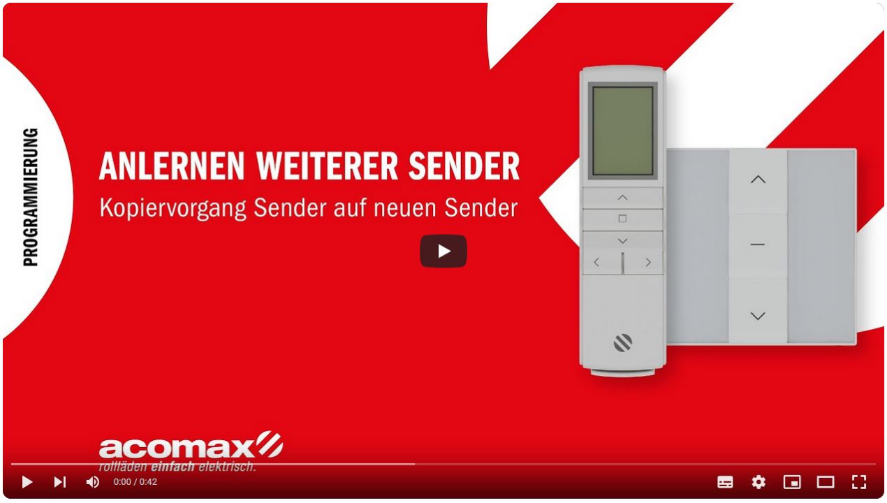 weiteren Sender anlernen
