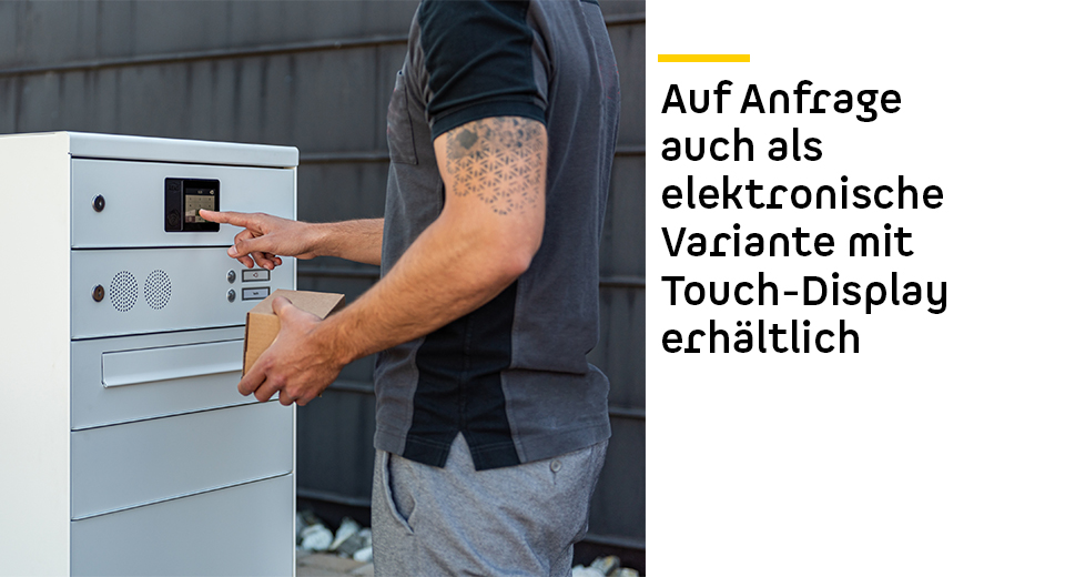 Auf Anfrage auch als elektronische Variante mit Touch-DIsplay erhältlich